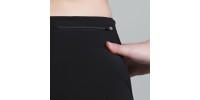 Capri Femme Noir / 2 poches (Rose-Framboise) 